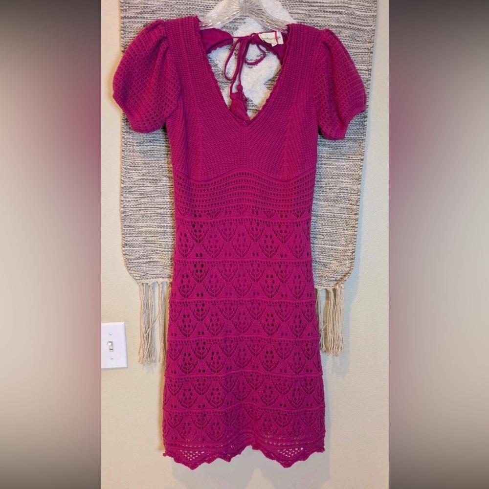 Freshman Fuchsia Knit Dress